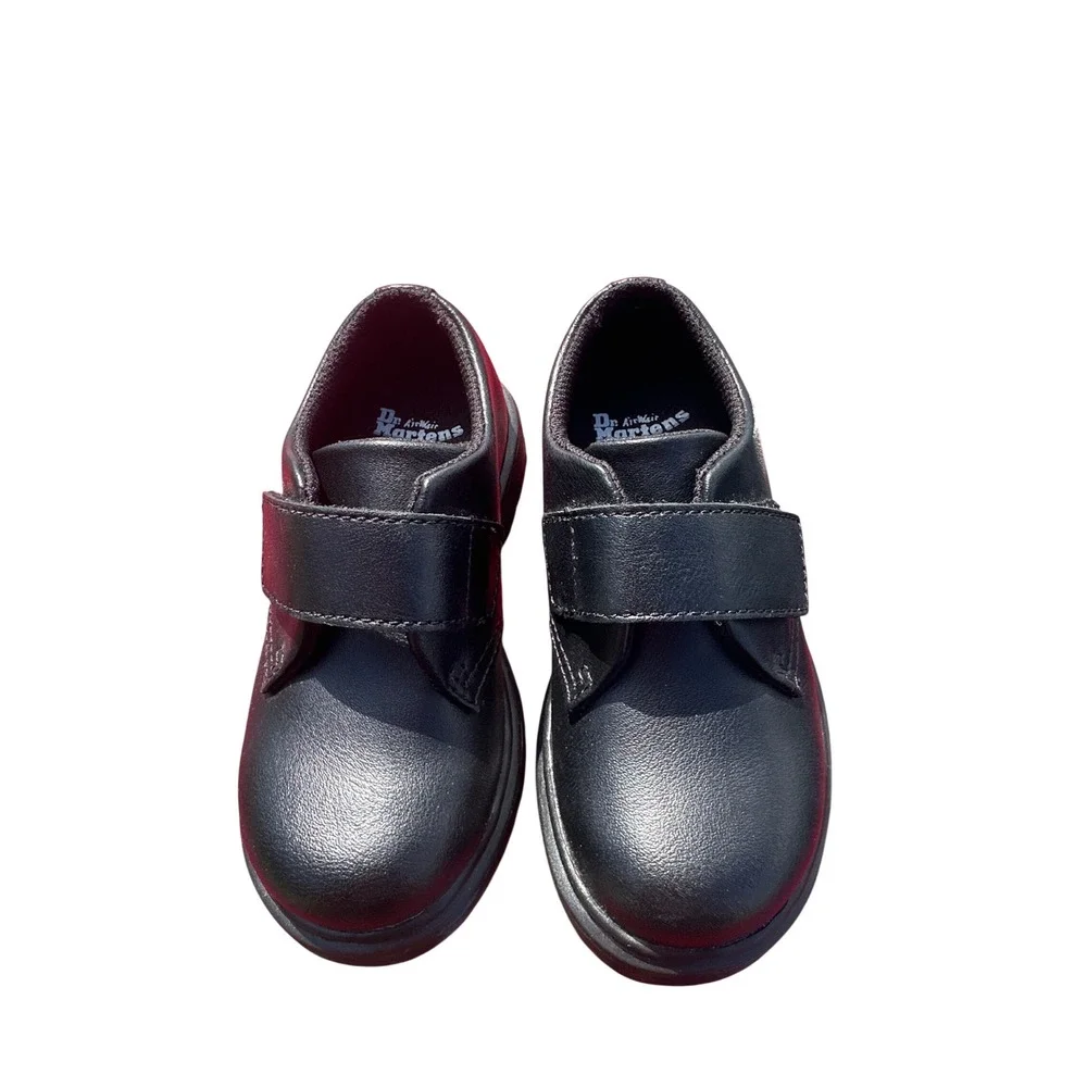 Dr Martens Kamron T Shoes Kids Size 8 Black Leather Back to School Gorpcore Y2K